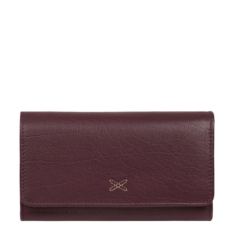 'Dina' Purple Leather Purse