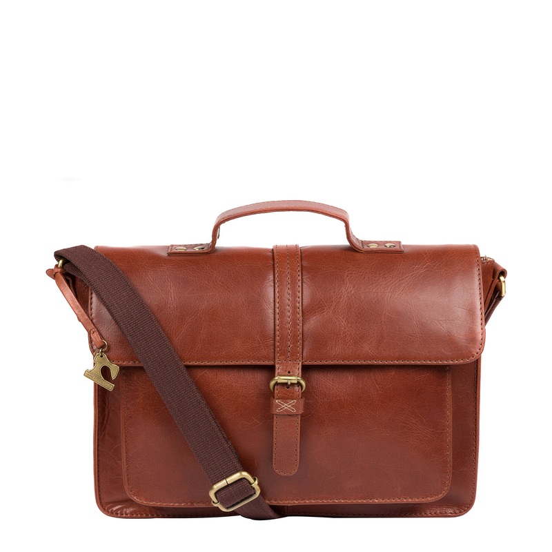 'Faith' Whiskey Leather Cross Body Bag
