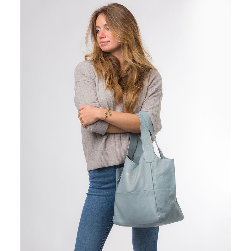 'Freer' Cashmere Blue Leather Tote Bag