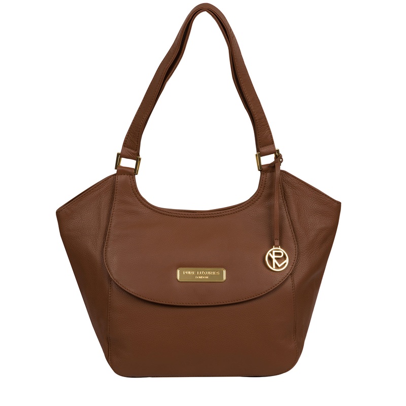 'Grace' Tan Leather Tote Bag