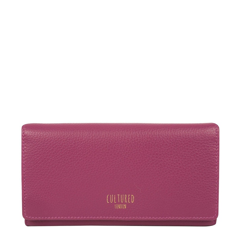 'Harlow' Damson Leather Purse