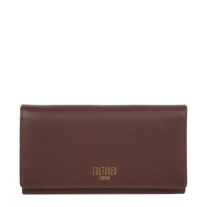 'Harlow' Dark Tan Leather Purse
