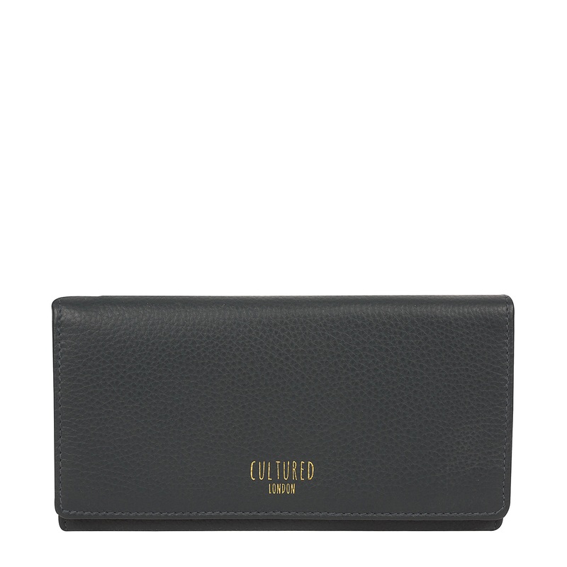 'Harlow' Navy Leather Purse