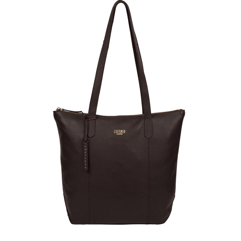 'Havering' Dark Brown Leather Tote Bag
