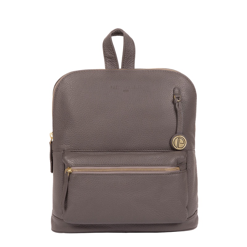 'Ingleby' Grey Leather Backpack