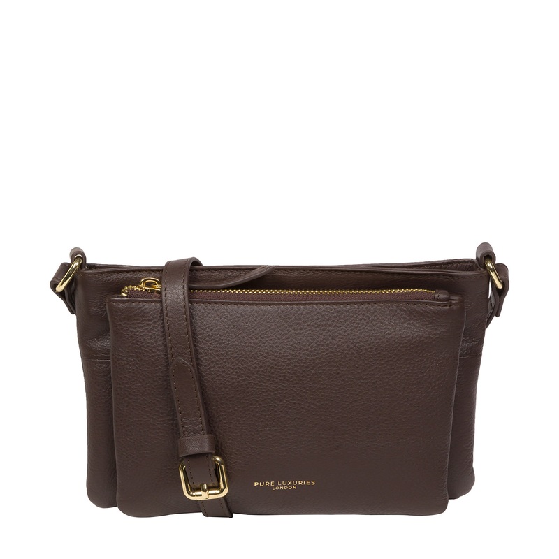 'Jess' Hot Fudge Nappa Leather Cross Body Bag