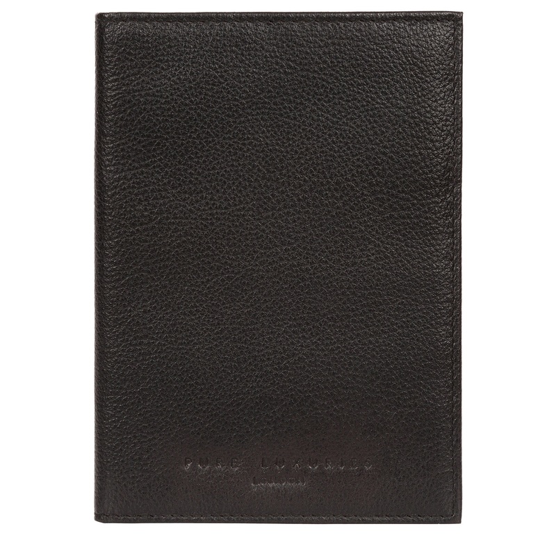 'Jet' Black Leather Passport Holder