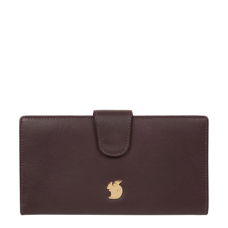 'Kaif' Plum Leather Purse