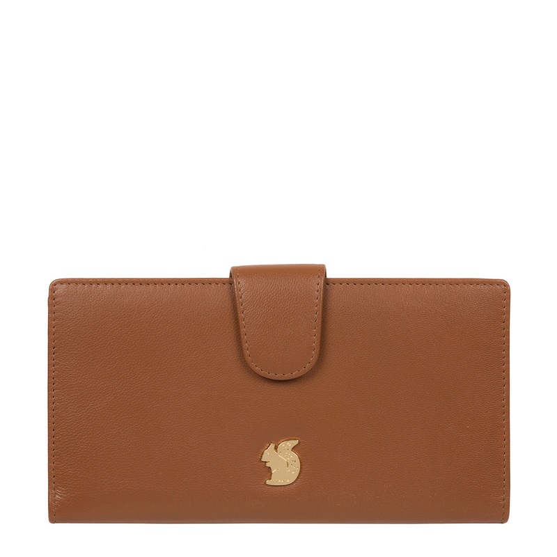 'Kaif' Tan Leather Purse