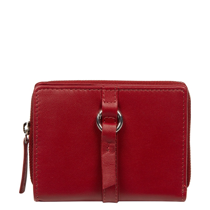 'Lena' Red Leather Purse