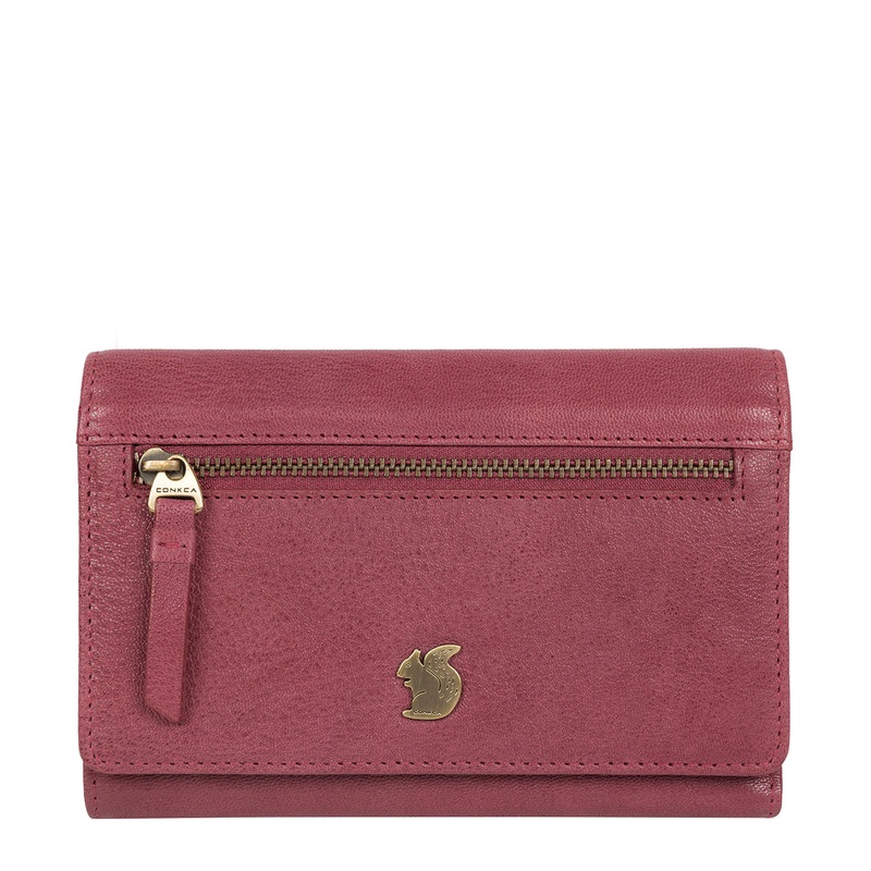'Ling' Orchid Leather Purse