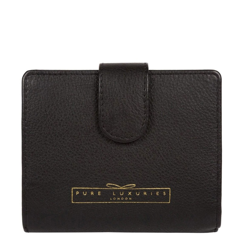 'Maple' Black Leather RFID Purse