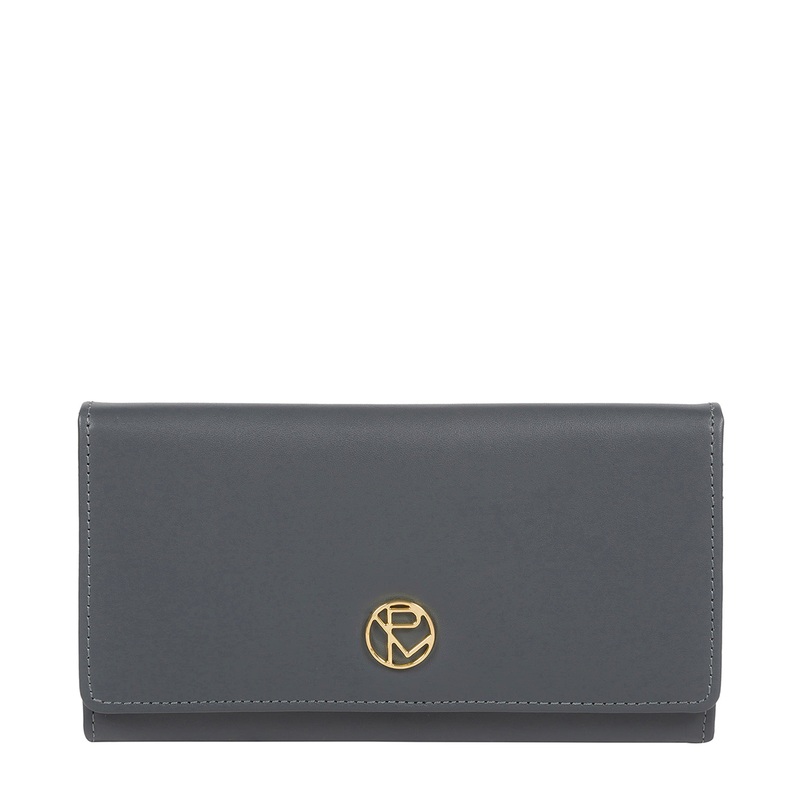 'Marseille' Smoky Blue Leather Purse