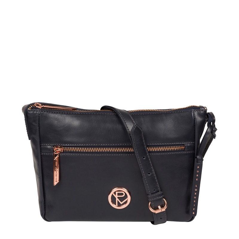 'Matisse' Navy Leather Cross Body Bag