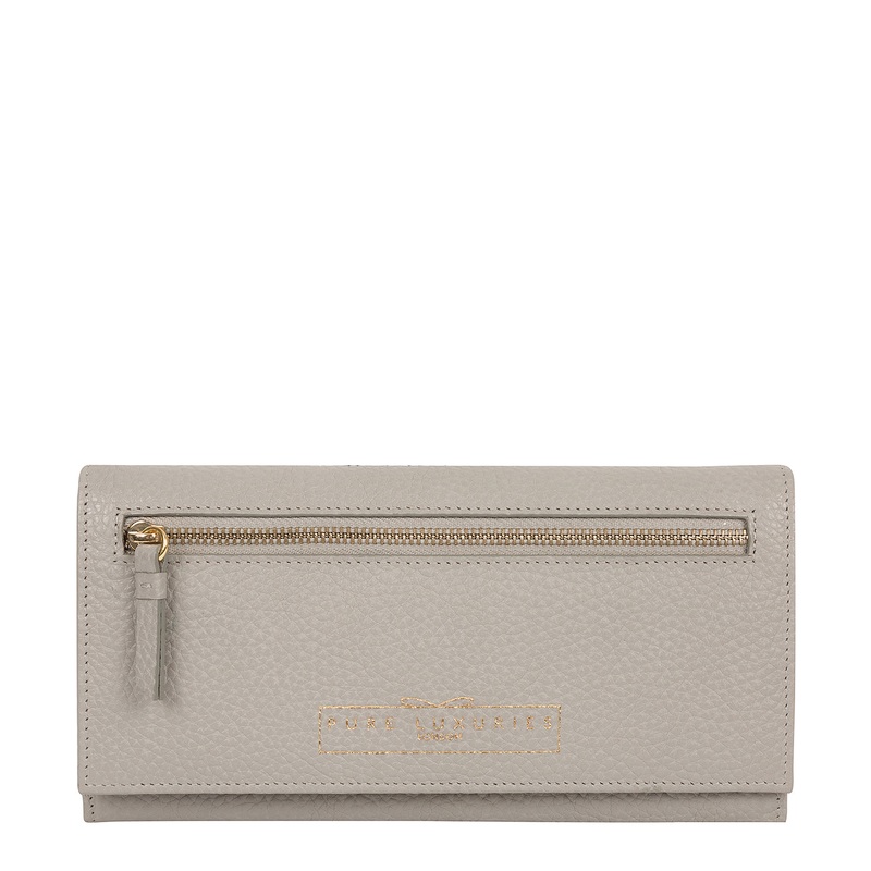 'Monika' Light Grey Leather Purse