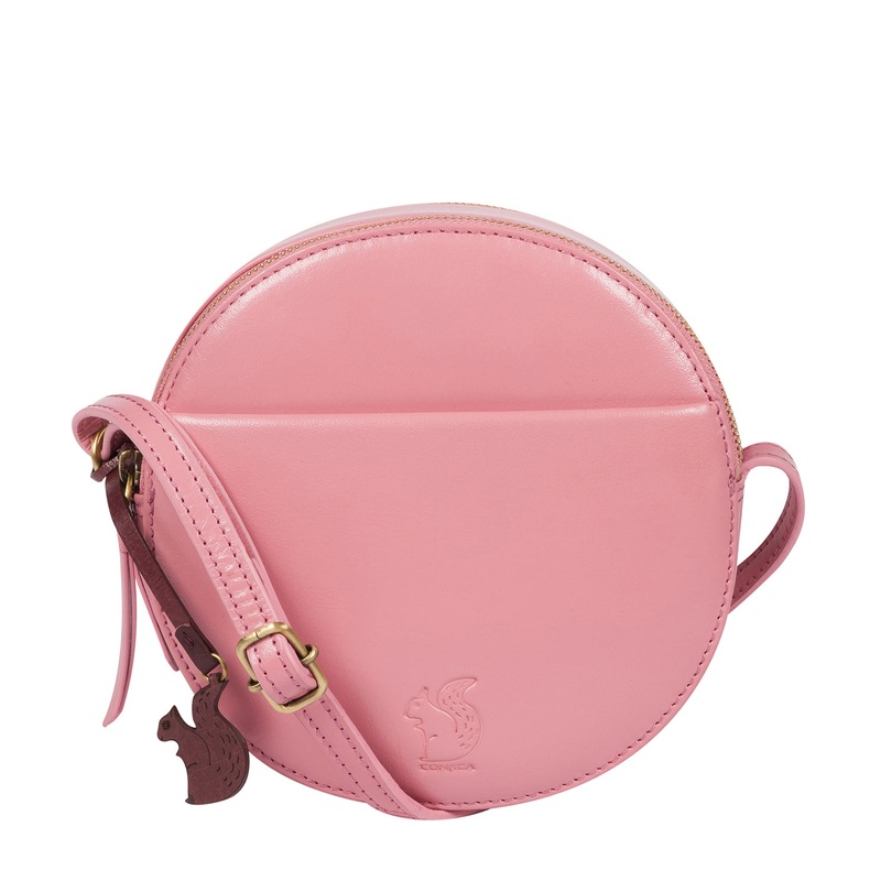 'Rolla' Blush Leather Cross Body Bag