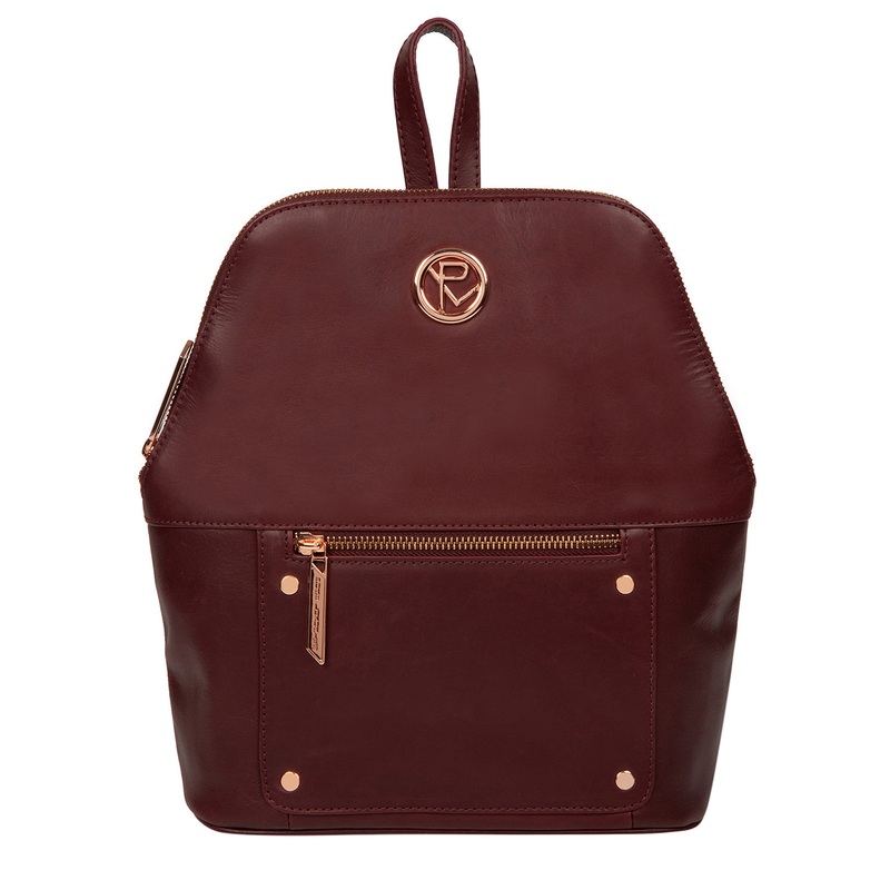 'Rubens' Burgundy Leather Backpack
