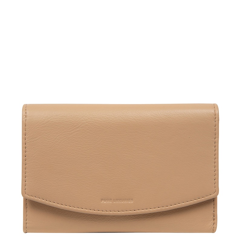 'Sarah' Latte Leather Purse