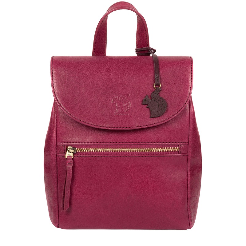 'Simone' Orchid Leather Backpack