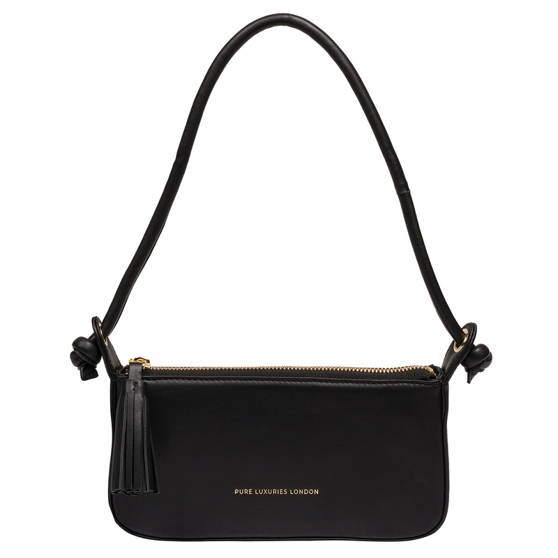 'Taylor' Black Nappa Leather Evening Phone Bag