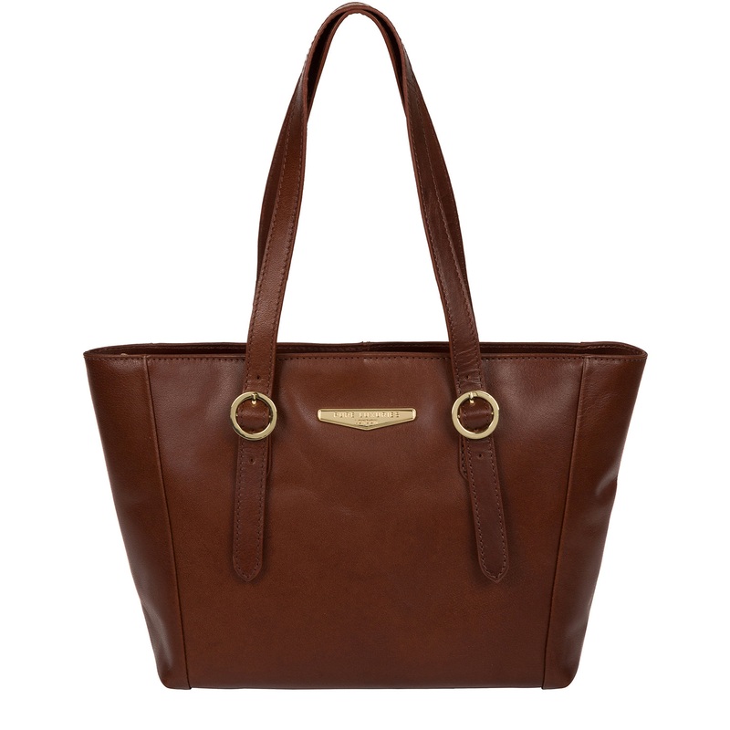 'Adelina' Italian Tan Vegetable-Tanned Leather Tote Bag