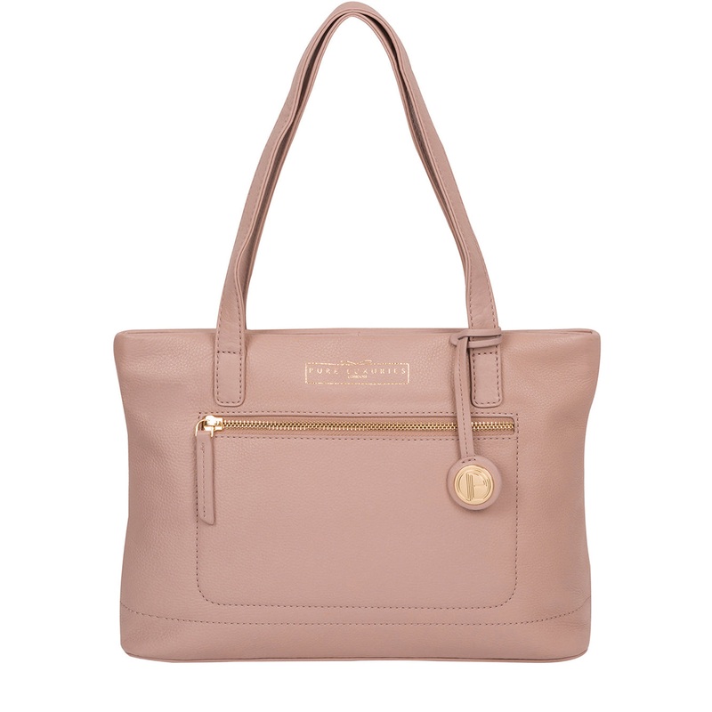 'Adley' Blush Pink Leather Handbag