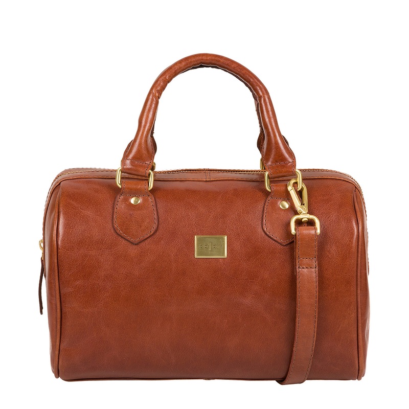 'Arona' Italian Inspired Chestnut Leather Handbag