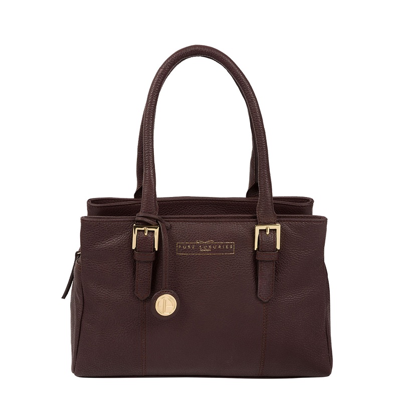 'Astley' Plum Leather Handbag