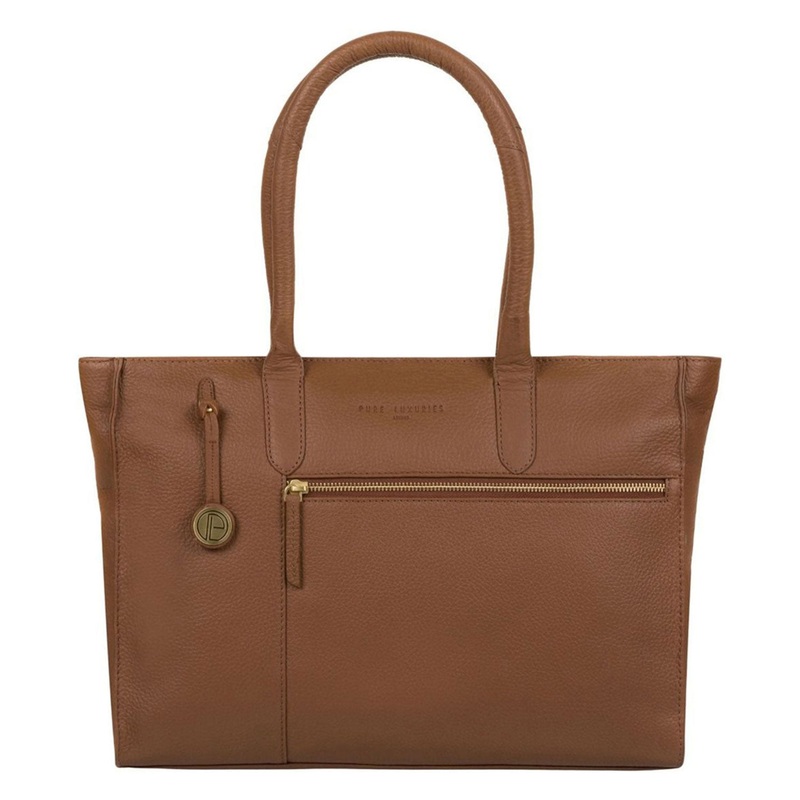 'Bexley' Dark Tan Leather Tote Bag
