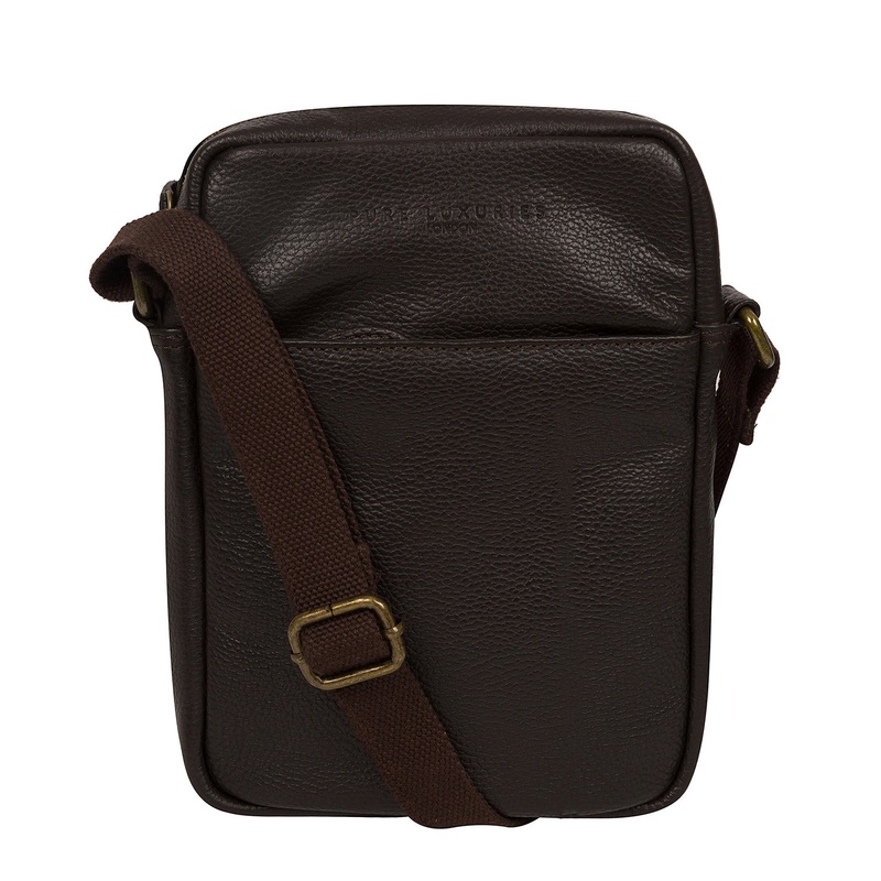 'Crew' Brown Leather Cross Body Bag