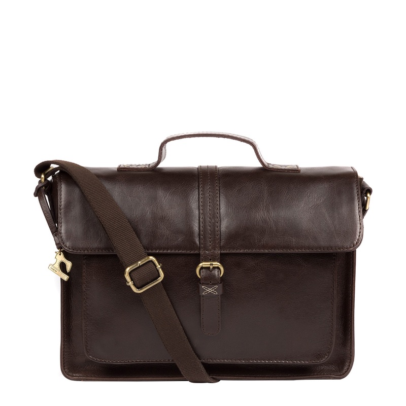 'Faith' Dark Chocolate Leather Cross Body Bag