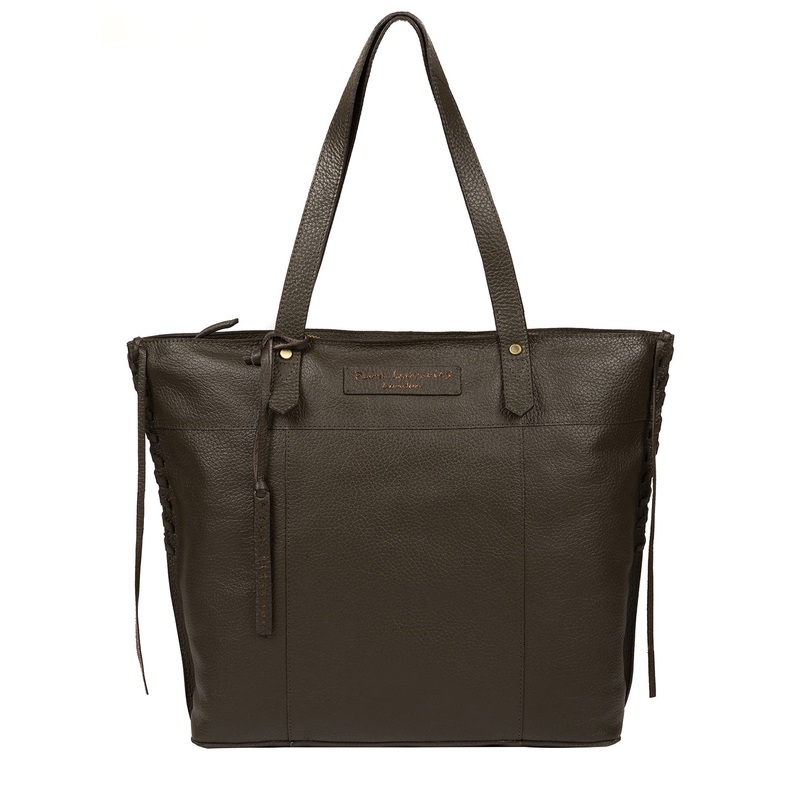 'Hampstead' Hunter Green Leather Tote Bag