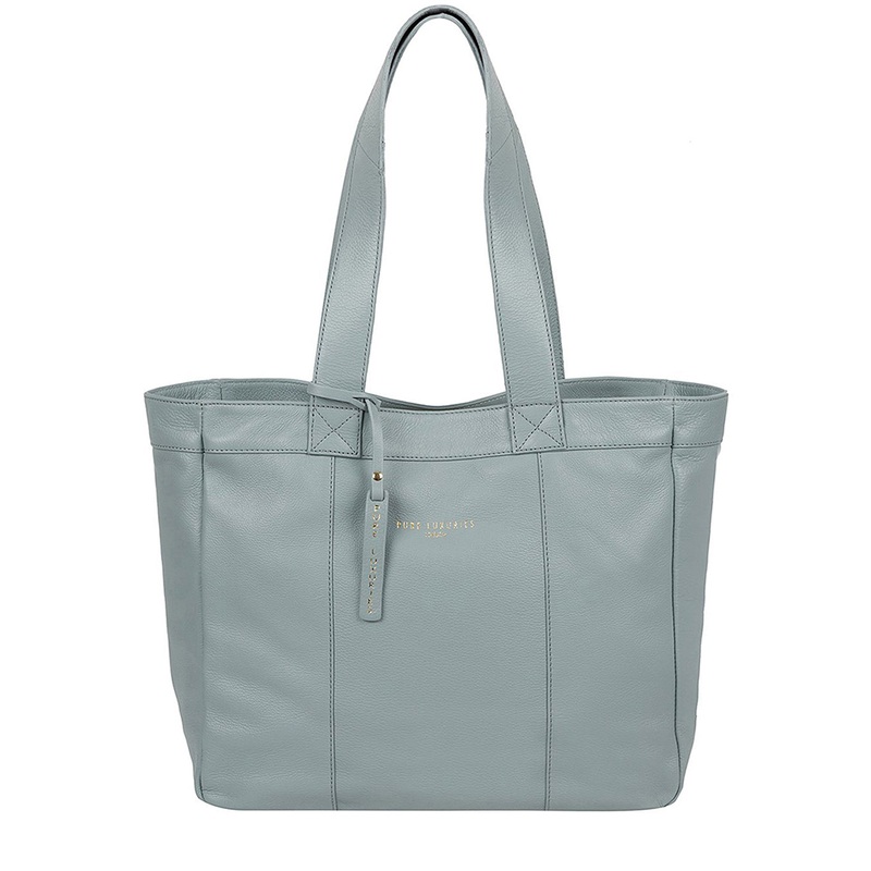 'Harlesden' Cashmere Blue Leather Tote Bag