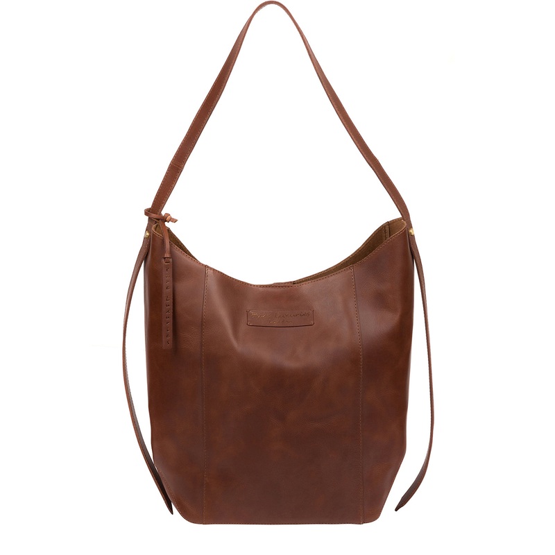 'Hoxton' Conker Brown Leather Shoulder Bag