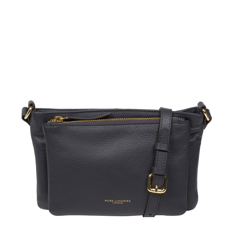 'Jess' Navy Nappa Leather Cross Body Bag