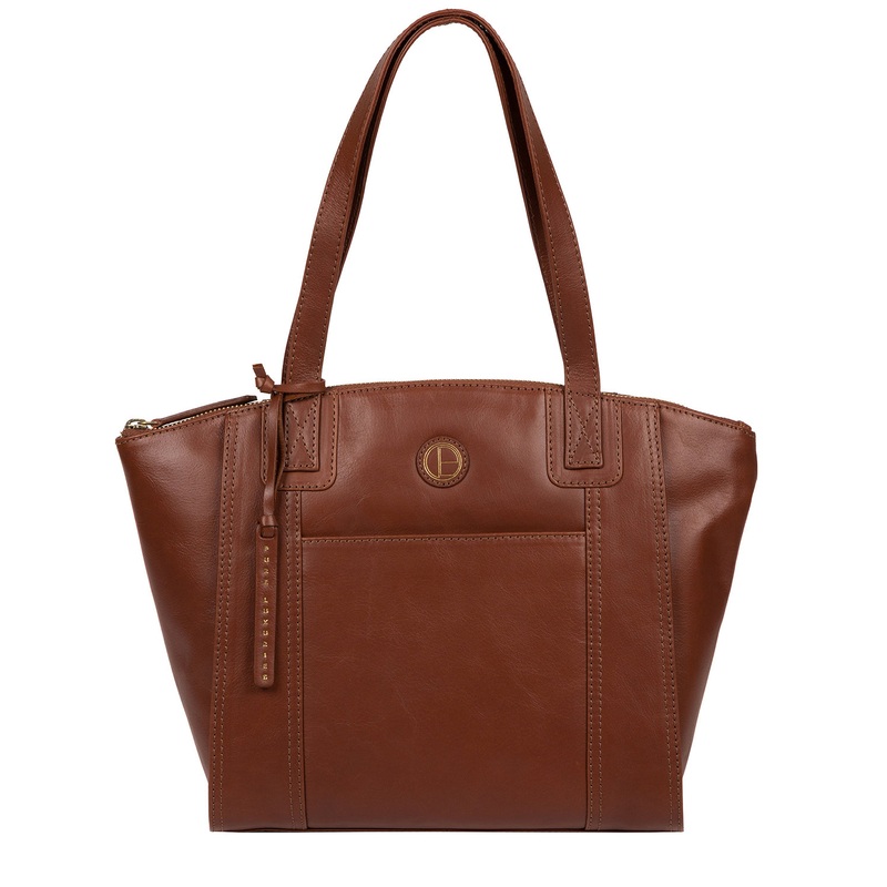 'Jura' Vintage Cognac Leather Handbag