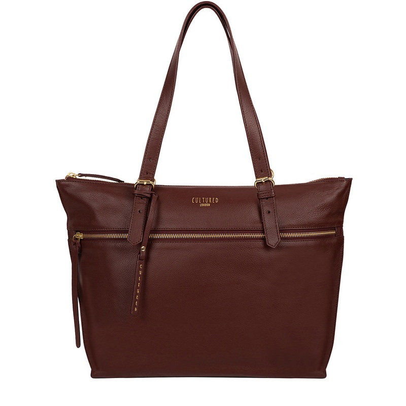 'Moorgate' Rich Chestnut Leather Tote Bag