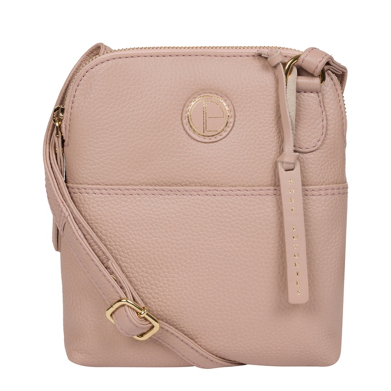 'Orsola' Blush Pink Leather Cross Body Bag