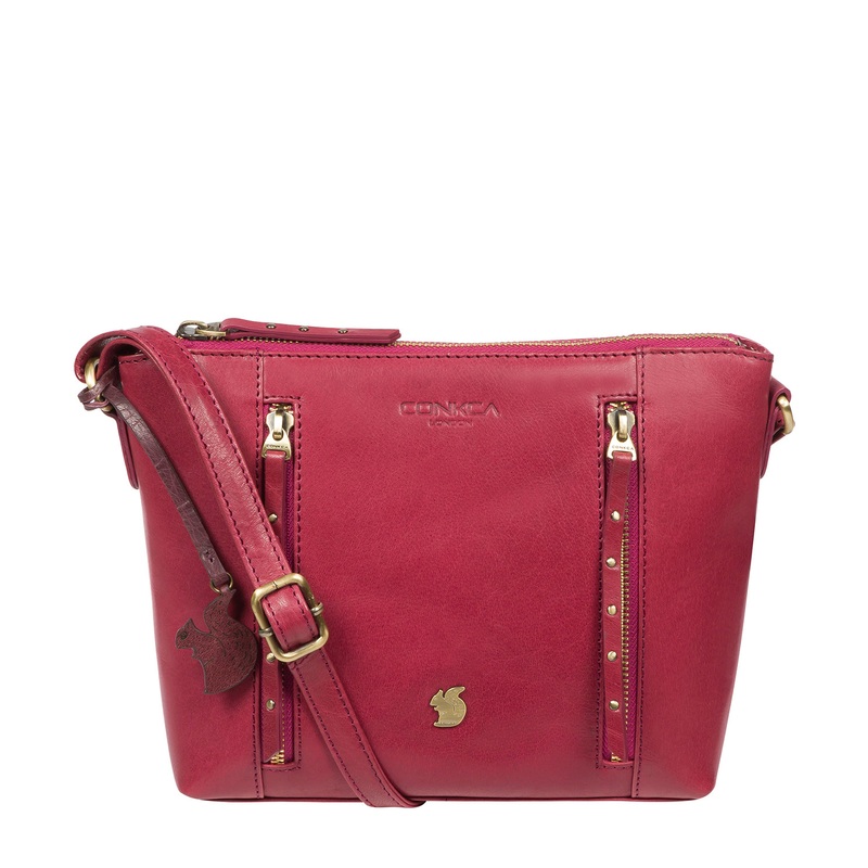 'Pip' Orchid Leather Cross Body Bag