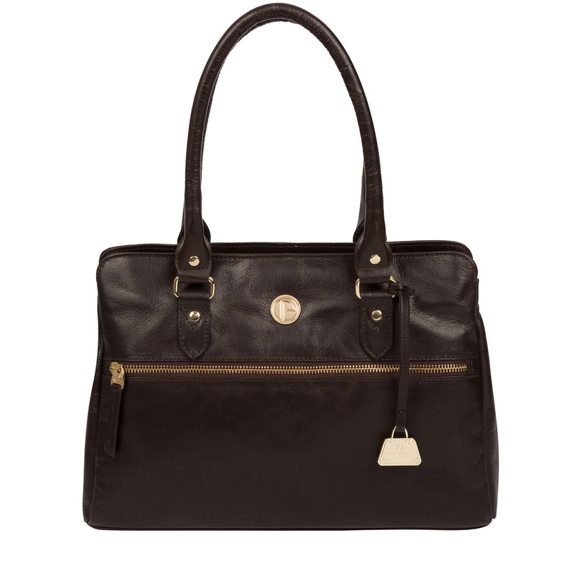 'Poppy' Dark Brown Leather Handbag