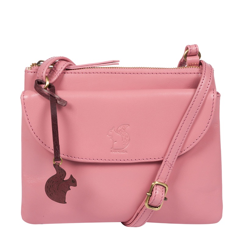 'Tillie' Blush Leather Cross Body Bag
