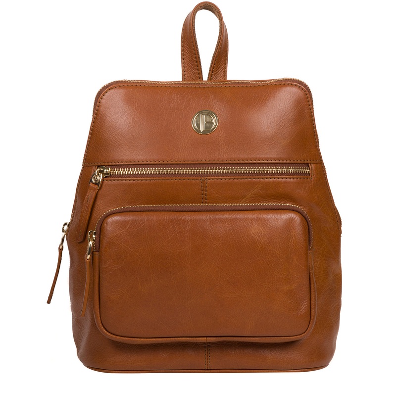 'Verbena' Hazelnut Leather Backpack
