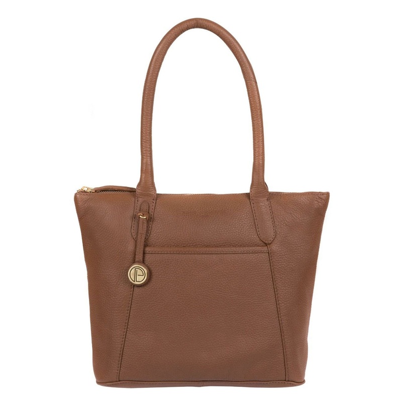 'Alnwick' Dark Tan Small Leather Tote