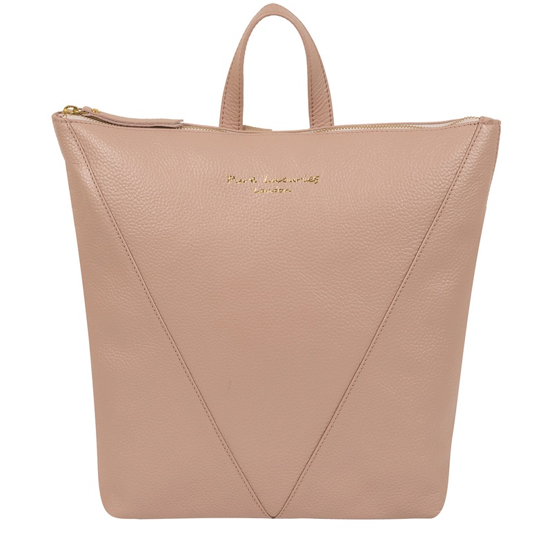 'Arti' Blush Pink Leather Backpack