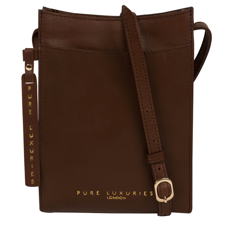 'Barton' Ombr Chestnut Vegetable-Tanned Leather Phone Bag