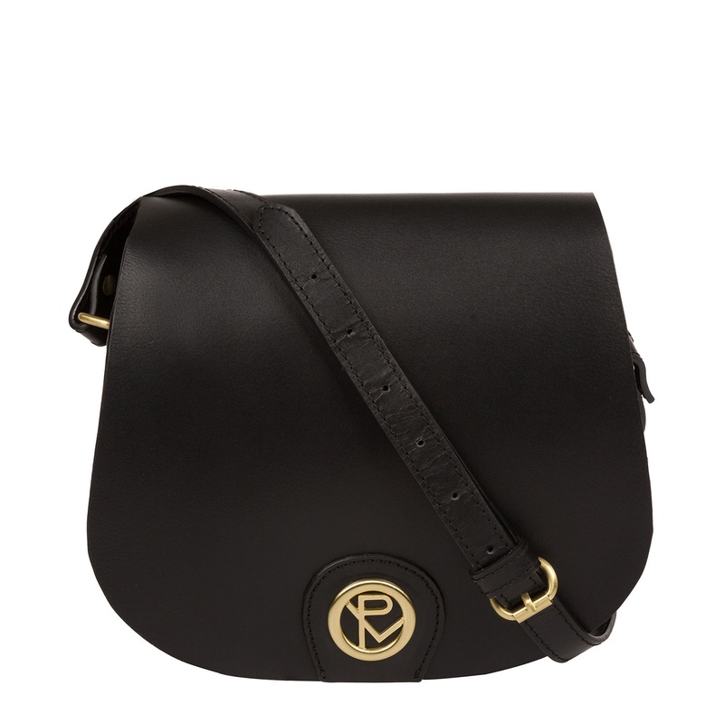 'Coniston' Black Leather Cross Body Bag