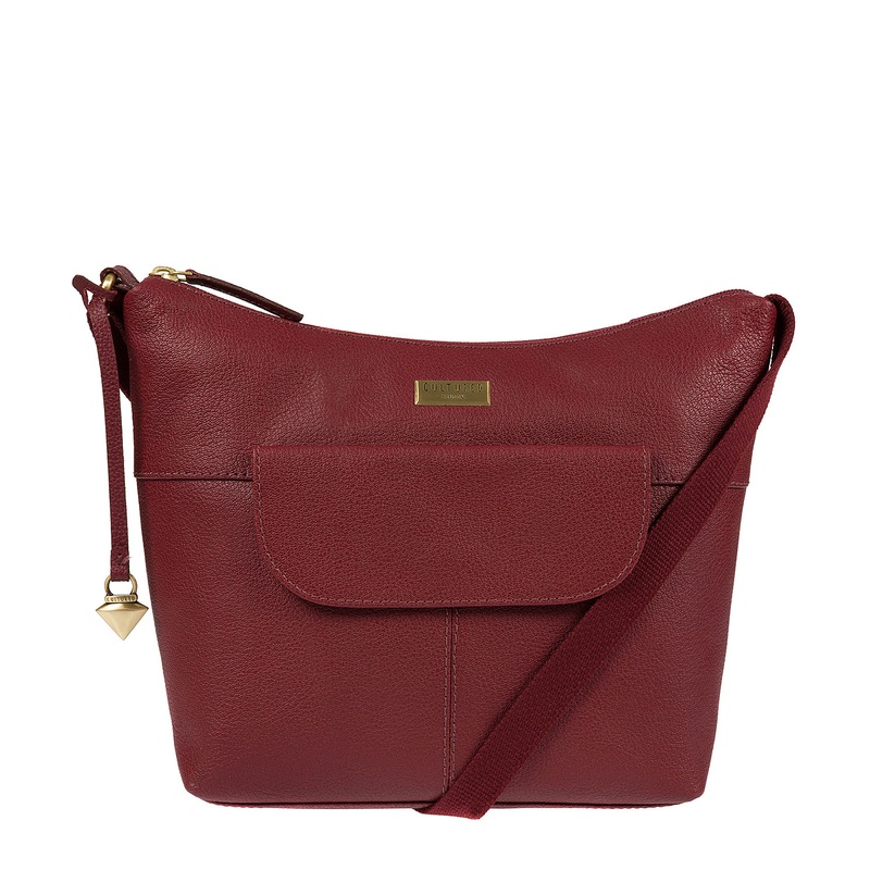 'Emma' Ruby Red Leather Bag