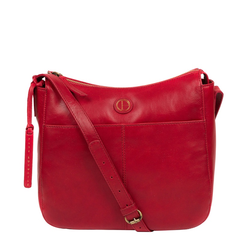 'Farlow' Vintage Red Leather Shoulder Bag