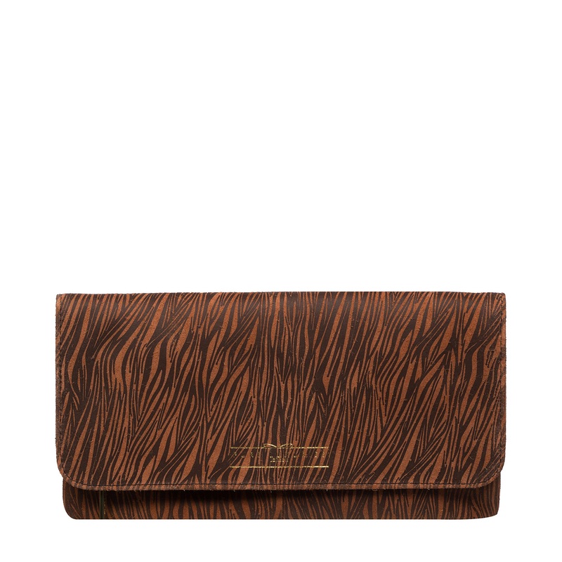 'Golders' Animal Print Leather Clutch Bag
