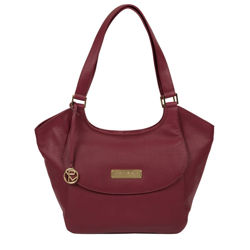 'Grace' Pomegranate Leather Tote Bag